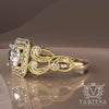 0.91ct Diamond Vintage Filigree Gold Engagement Ring - 02US56